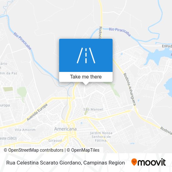 Rua Celestina Scarato Giordano map