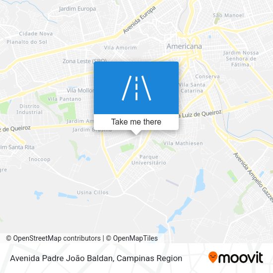 Avenida Padre João Baldan map