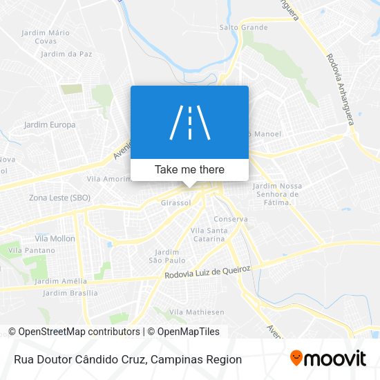 Rua Doutor Cândido Cruz map