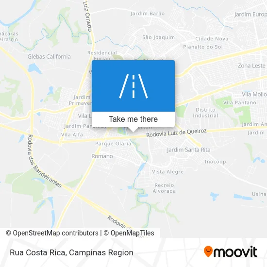 Rua Costa Rica map