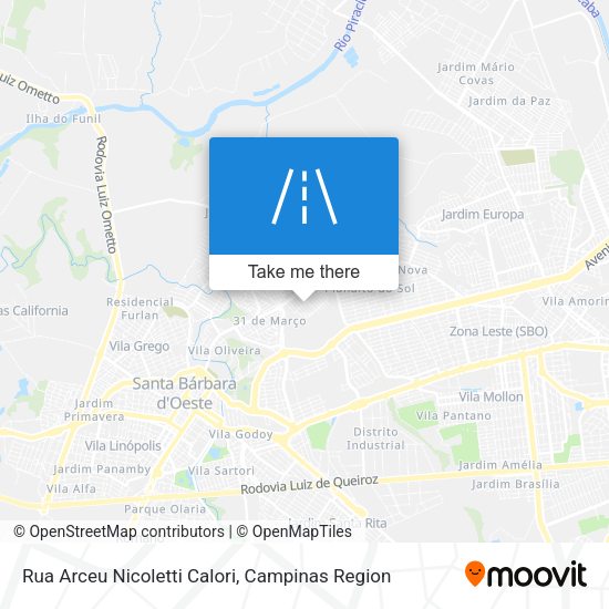 Rua Arceu Nicoletti Calori map