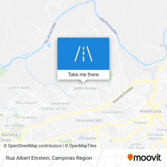 Rua Albert Einstein map