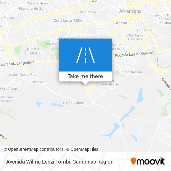 Mapa Avenida Wilma Lenzi Tombi