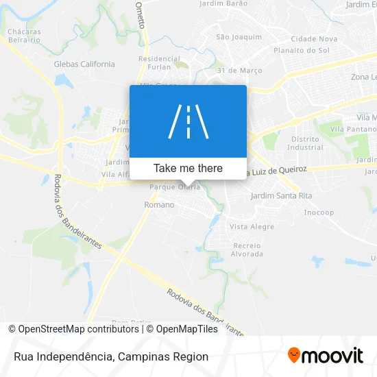 Rua Independência map