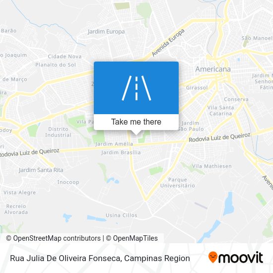 Rua Julia De Oliveira Fonseca map