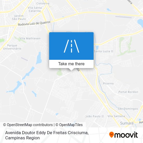 Avenida Doutor Eddy De Freitas Crisciuma map