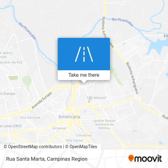 Rua Santa Marta map