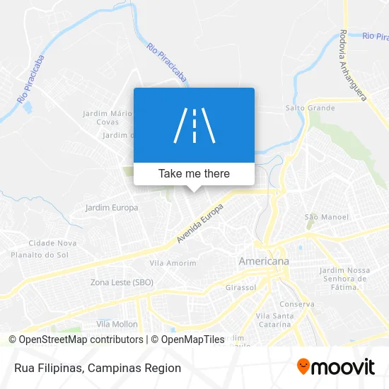 Rua Filipinas map