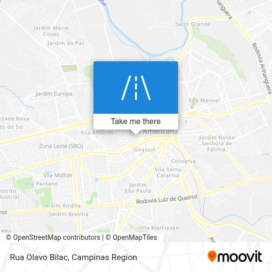 Rua Olavo Bilac map