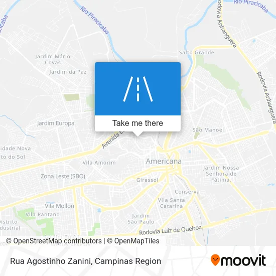 Rua Agostinho Zanini map