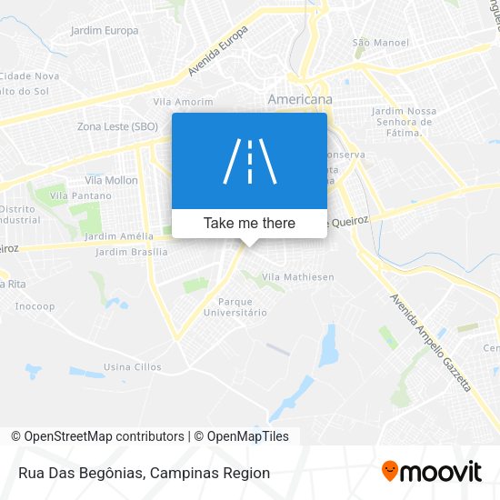 Rua Das Begônias map