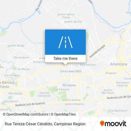 Rua Tereza César Cândido map