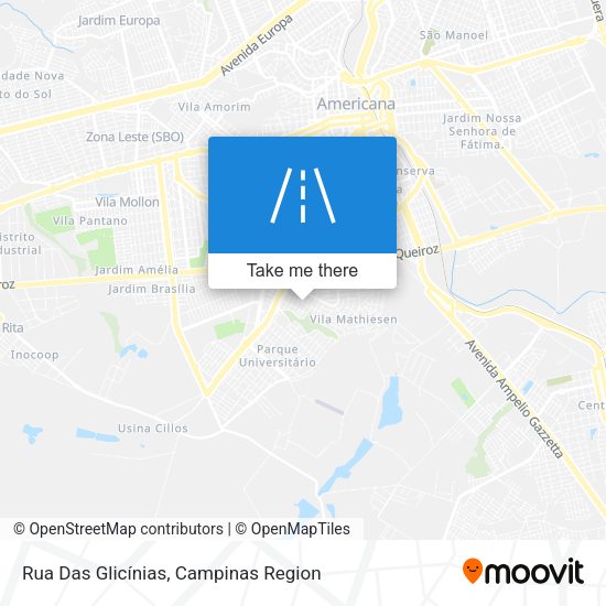 Rua Das Glicínias map
