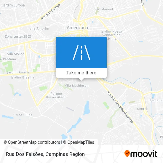 Rua Dos Faisões map
