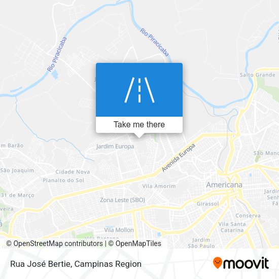 Rua José Bertie map