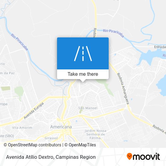 Avenida Atílio Dextro map