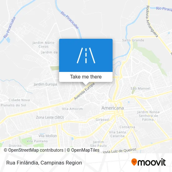 Rua Finlândia map
