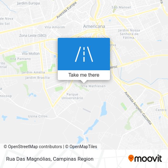 Rua Das Magnólias map