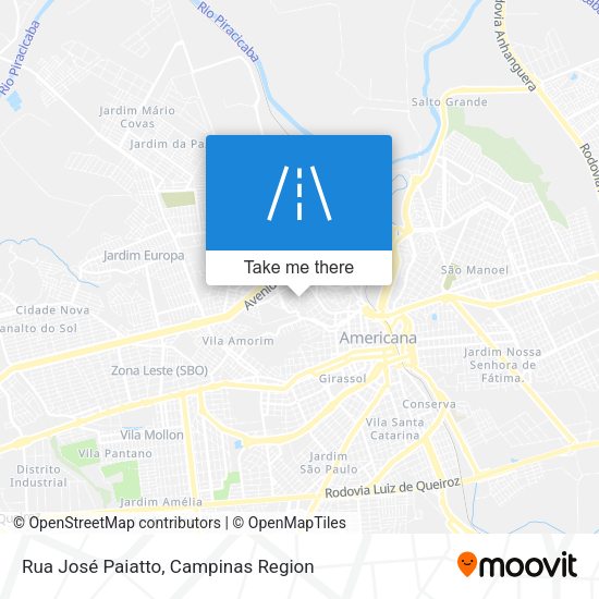 Rua José Paiatto map