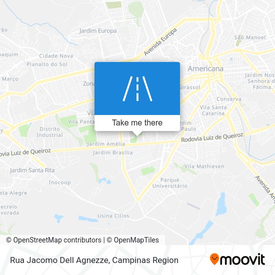Rua Jacomo Dell Agnezze map