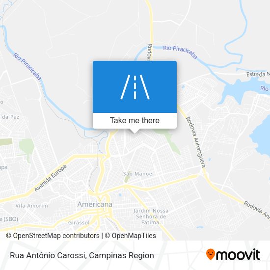 Rua Antônio Carossi map