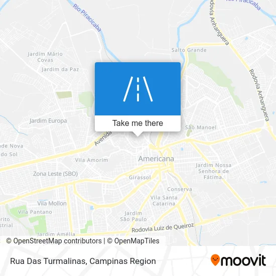 Rua Das Turmalinas map
