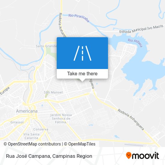 Rua José Campana map