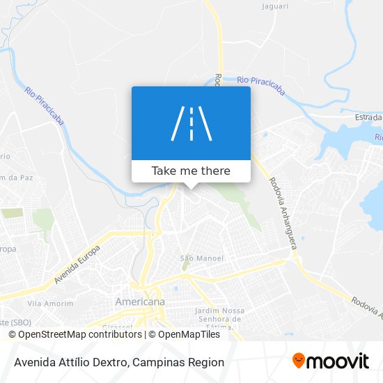 Avenida Attílio Dextro map