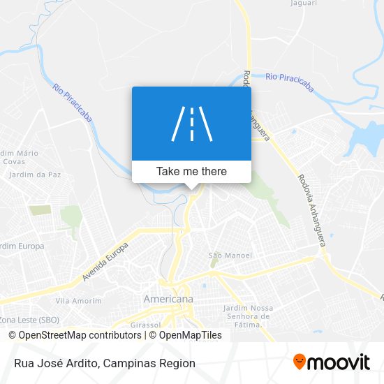 Rua José Ardito map