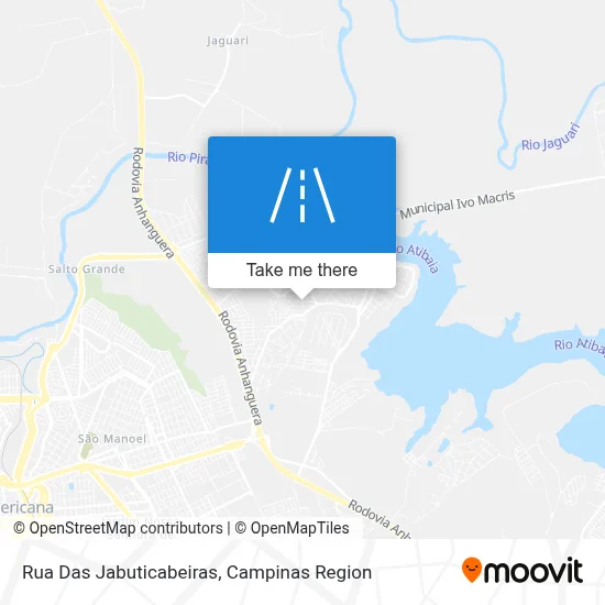 Rua Das Jabuticabeiras map