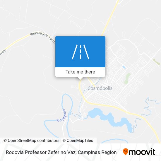 Rodovia Professor Zeferino Vaz map