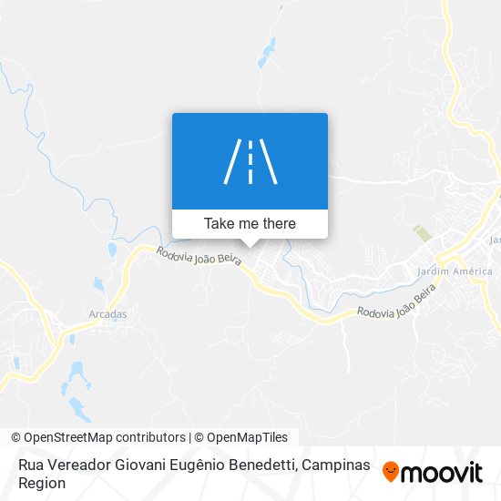 Rua Vereador Giovani Eugênio Benedetti map