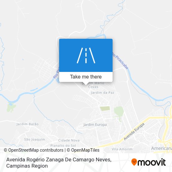 Avenida Rogério Zanaga De Camargo Neves map