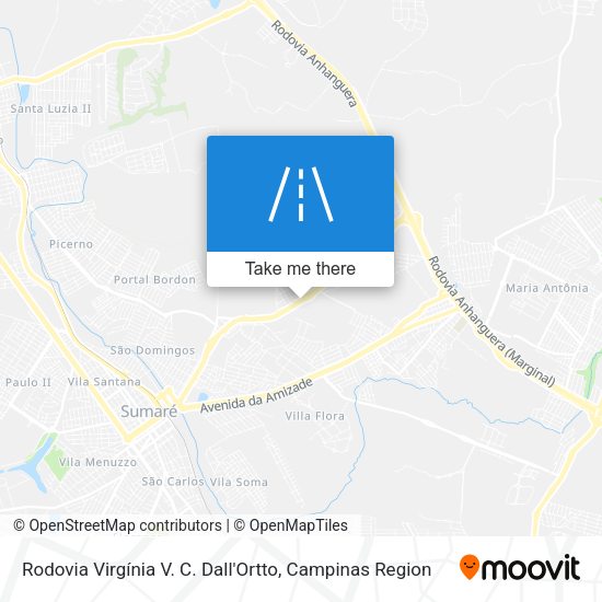 Rodovia Virgínia V. C. Dall'Ortto map