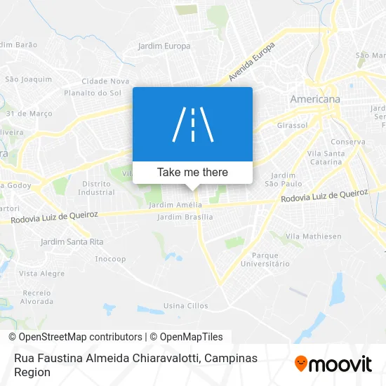 Rua Faustina Almeida Chiaravalotti map