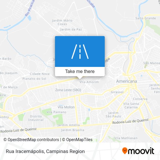Rua Iracemápolis map
