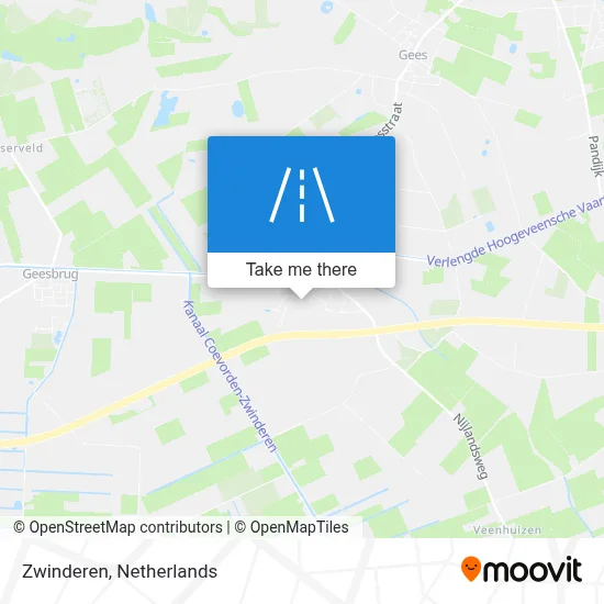 Zwinderen map