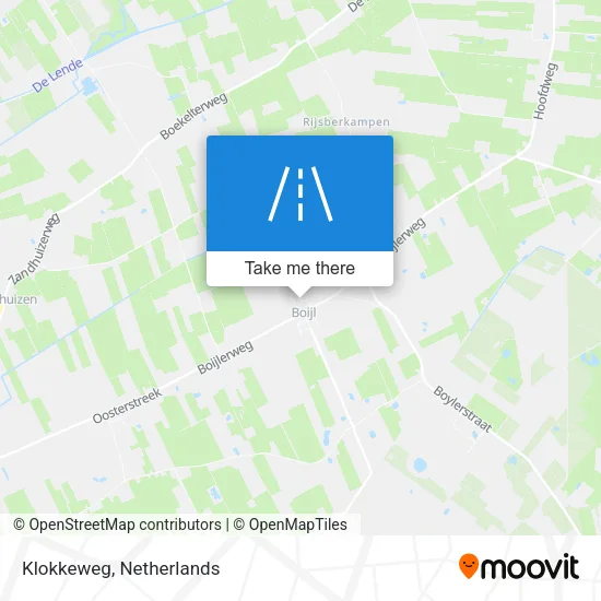 Klokkeweg map