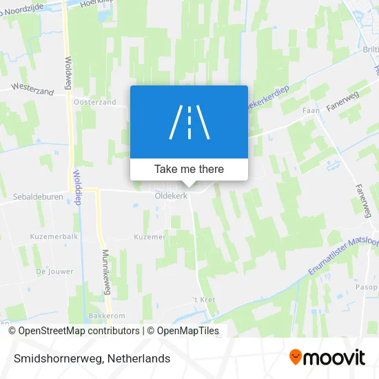 Smidshornerweg map