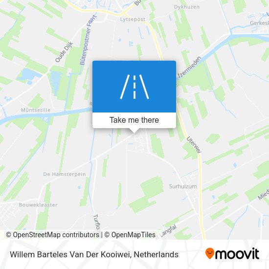 Willem Barteles Van Der Kooiwei map