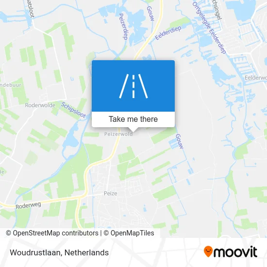 Woudrustlaan map