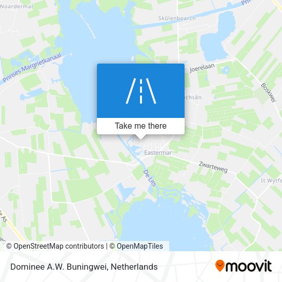 Dominee A.W. Buningwei map