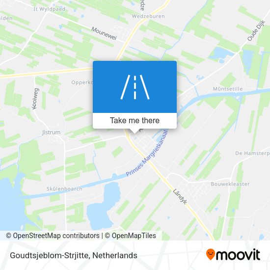 Goudtsjeblom-Strjitte map