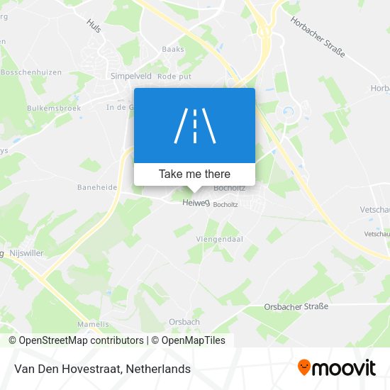 Van Den Hovestraat map