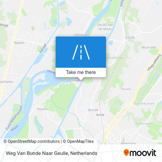 Weg Van Bunde Naar Geulle map