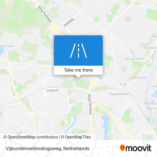 Vijbundenverbindingsweg map