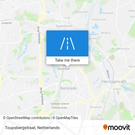 Toupsbergstraat map