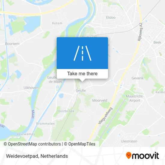 Weidevoetpad map