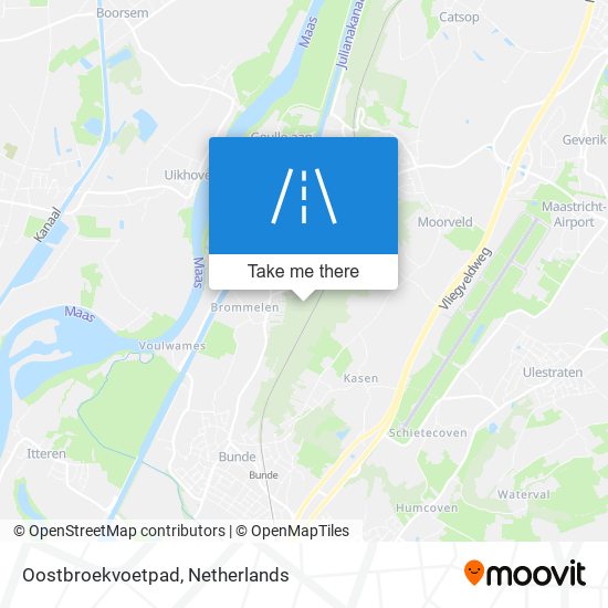 Oostbroekvoetpad map