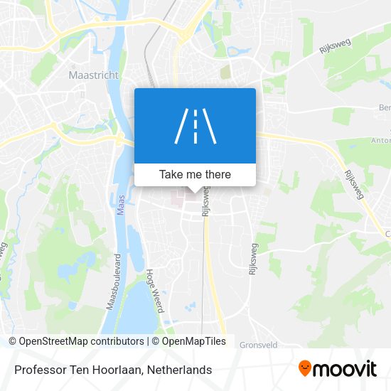 Professor Ten Hoorlaan map
